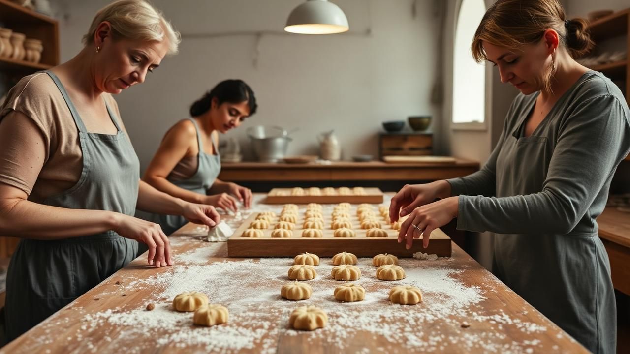 Take an amygdalota baking class in Apollonia travel experience illustration for Sifnos