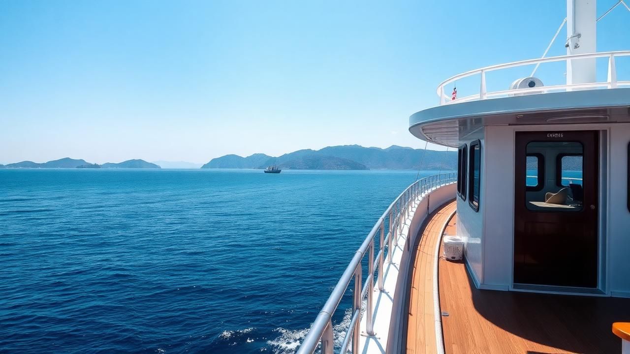 Catch the ferry from Piraeus to Kamares detail illustration showing a complementary view for the travel experience