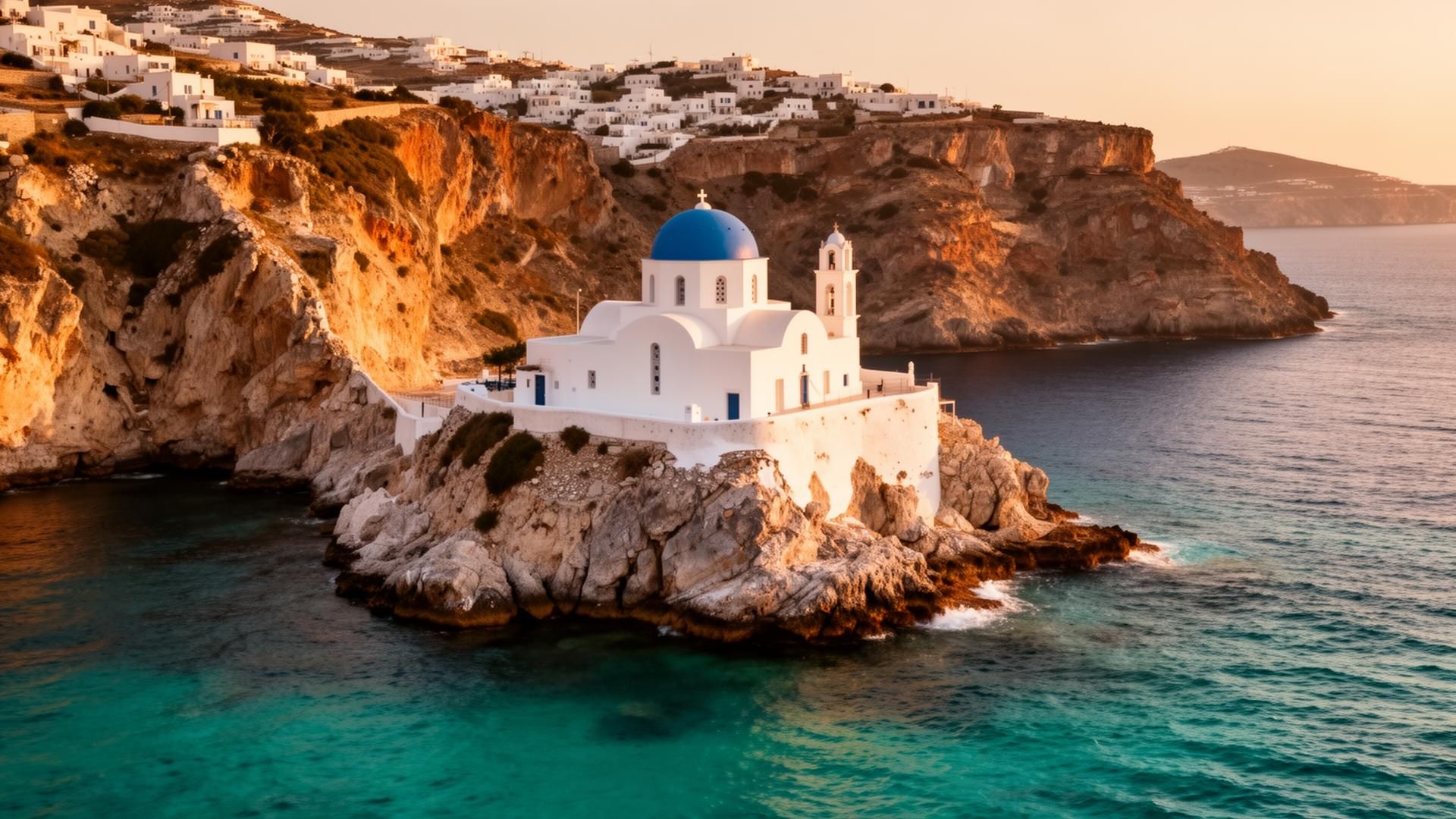 Visit Chrysopigi Monastery at sunset