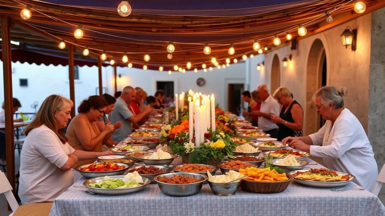 Catch the August 15 Panagia festival in Kastro detail illustration showing a complementary view for the travel experience