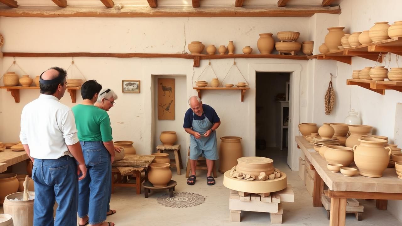 Discover 4,000 years of pottery heritage atmospheric illustration used in the travel experience gallery