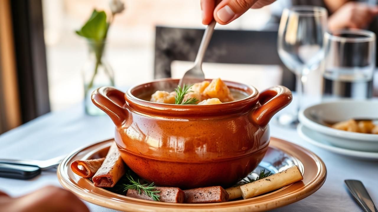 Eat revithada in Artemonas on Sunday detail illustration showing a complementary view for the travel experience