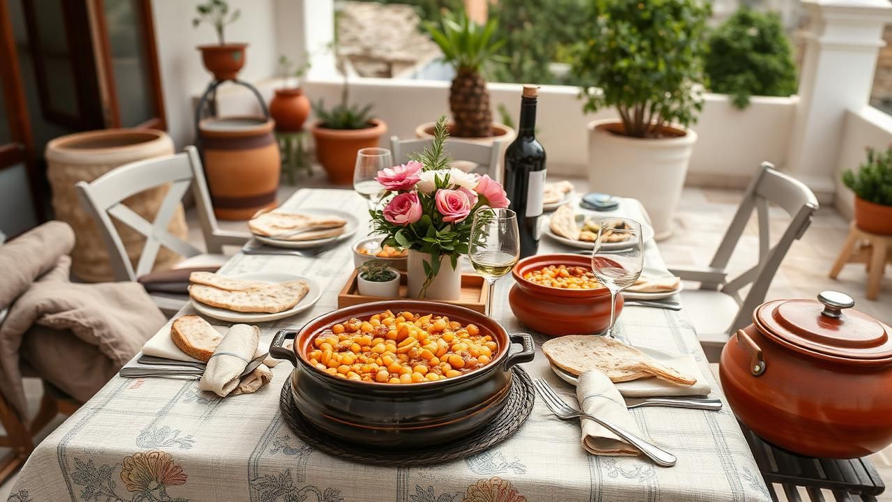 Eat revithada in Artemonas on Sunday travel experience illustration for Sifnos