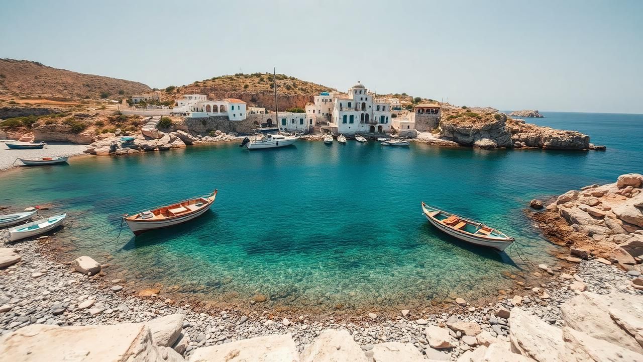 Seralia beach guide illustration for Sifnos