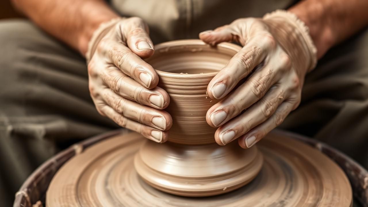 Watch a potter at work in Vathi detail illustration showing a complementary view for the travel experience