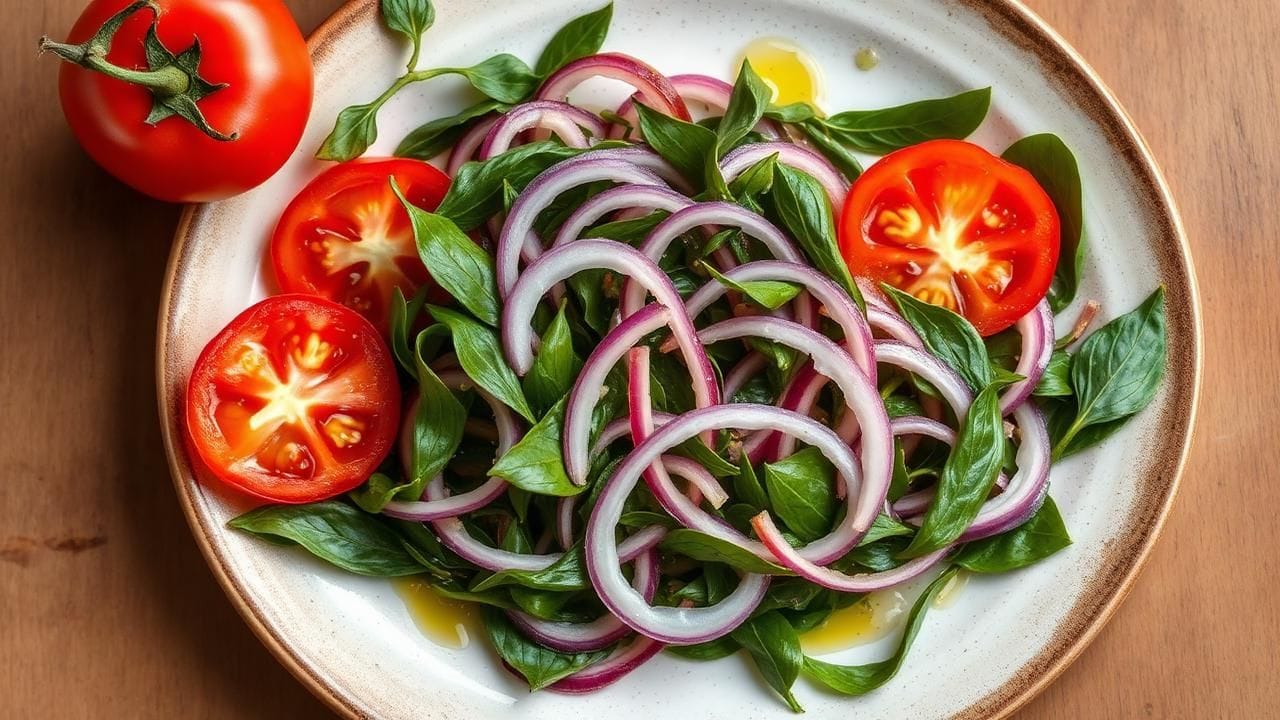 Sifnos caper salad with pickled caper shoots